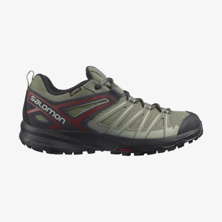 Scarpe Trekking Salomon X CREST GORE-TEX Uomo Verde Oliva IT 4-E73